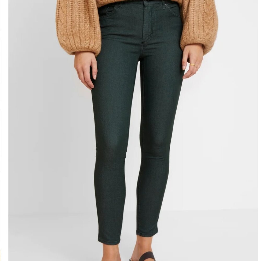Topshop hunter green skinny Jeans